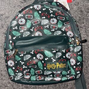 Harry Potter Green Floral Backpack